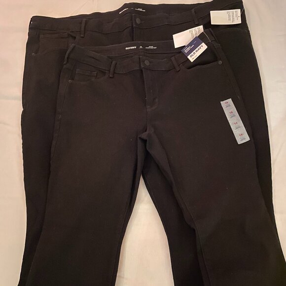 BNWT Old Navy 14 SHORT / Midrise Kicker Boot Cut Jean. Black women's Jeans - Picture 9 of 13